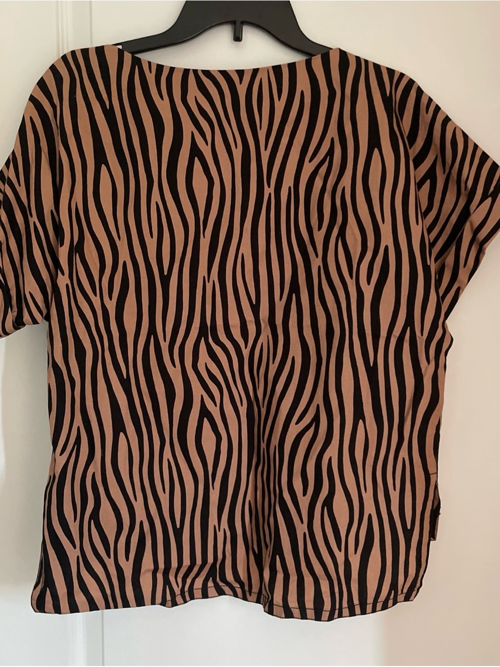 NWT ZARA Women's Leopard Print Short Sleeve Top Shirt Blouse S - Picture 6 of 9